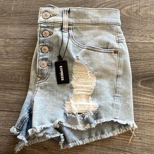 Express denim shorts
